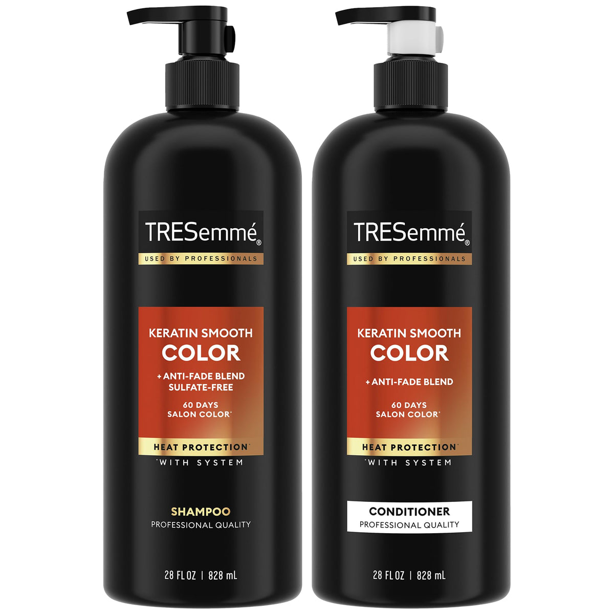 TRESemmé Shampoo and Conditioner Set, Keratin Smooth Color, 28 Oz Ea
