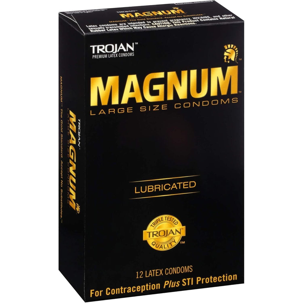Buy now Trojan Magnum Large Size Lubricated Condoms - 12 count at indiglob india