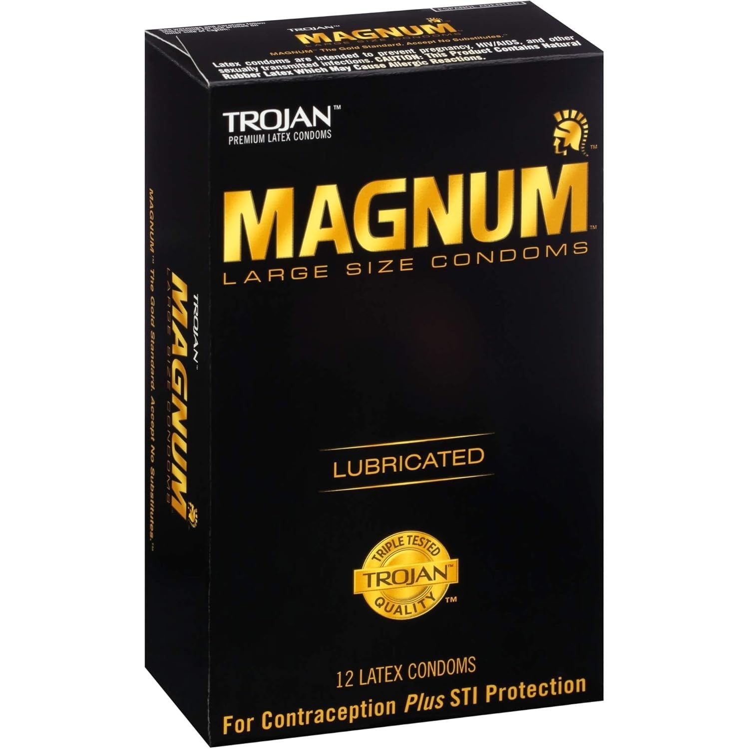 Buy now Trojan Magnum Large Size Lubricated Condoms - 12 count at indiglob india