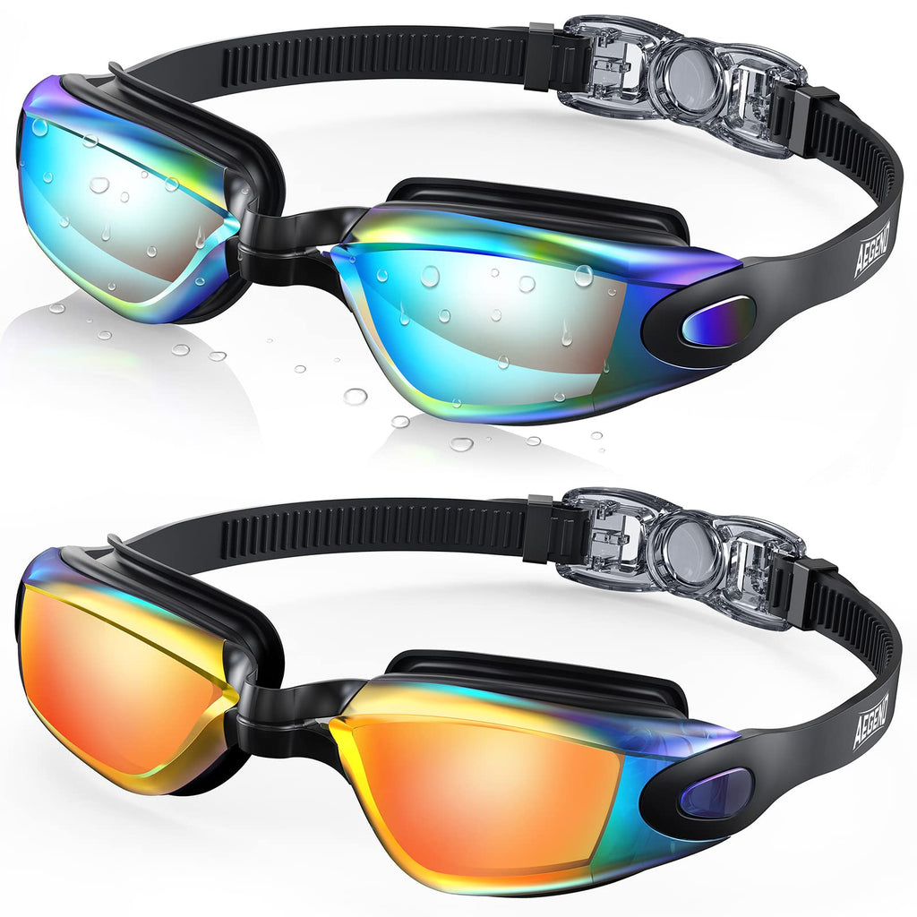 Buy now Aegend Swim Goggles, 2 Pack Swimming Goggles No Leaking Adult Men Women Youth at indiglob india