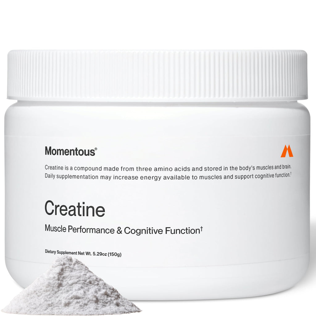 Momentous Creatine Monohydrate Powder, 5g per Serving, Unflavored | Supports Lean Muscle, Strength, Recovery, & Cognitive Function, NSF Certified for Sport, Non-GMO & Gluten-Free (90 Servings)