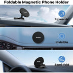 Buy now Magnetic Phone Holder for Car - Folding Car Phone Mount Adapter Dual Metal Magnetic Phone Holder Stand for Magsafe iPhone and All Android Smartphones at indiglob india