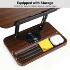 Book Stand with Light & Storage, Book Holders for Reading Hands Free