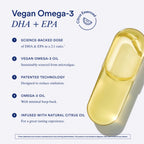Ritual Vegan Omega 3 Supplement - DHA and EPA - 30 Capsules - 30 Servings | Science-Backed Dose of DHA and EPA - Bioavailable Omega-3 from Algae Oil - Brain, Heart, and Eye Health Support** - Citrus