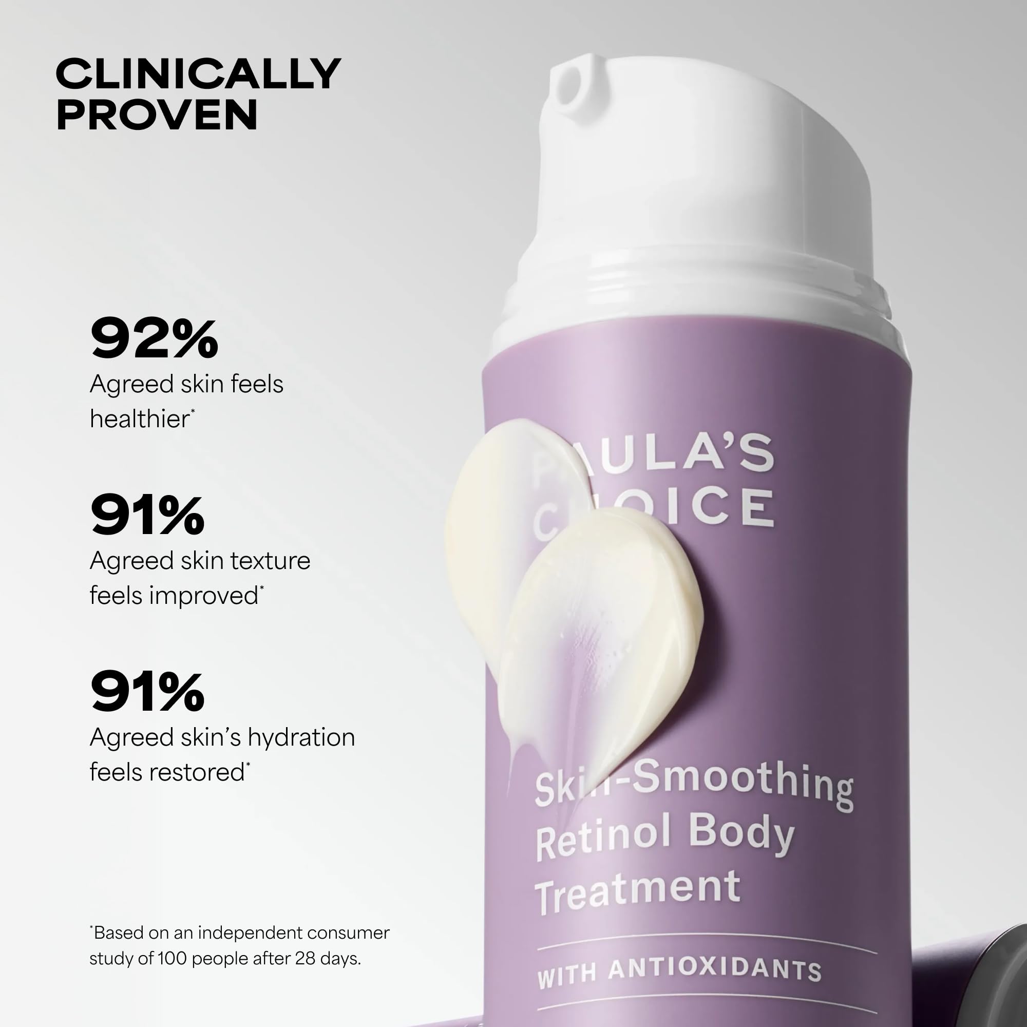 Paula's Choice Retinol Skin-Smoothing Body Lotion Treatment, 4 Fl Oz | Anti-Aging Body Moisturizer with Shea Butter, Vitamin C & E for All Skin Types, Reduces Dryness, Fragrance-Free