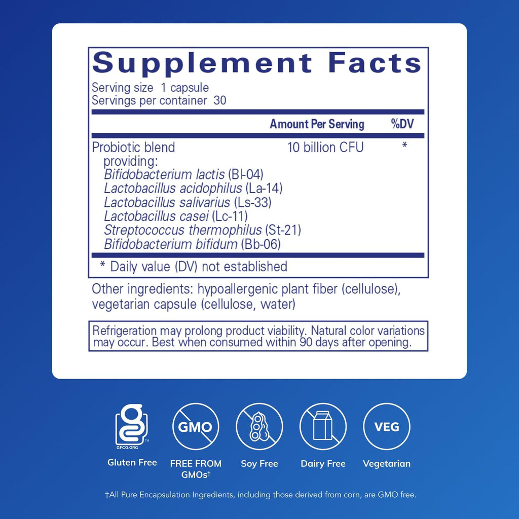 Pure Encapsulations Probiotic G.I., 30 Capsules | Shelf Stable Probiotic for Intestinal Health and Gastrointestinal Support*, with Lactobacillus and Bifidobacterium