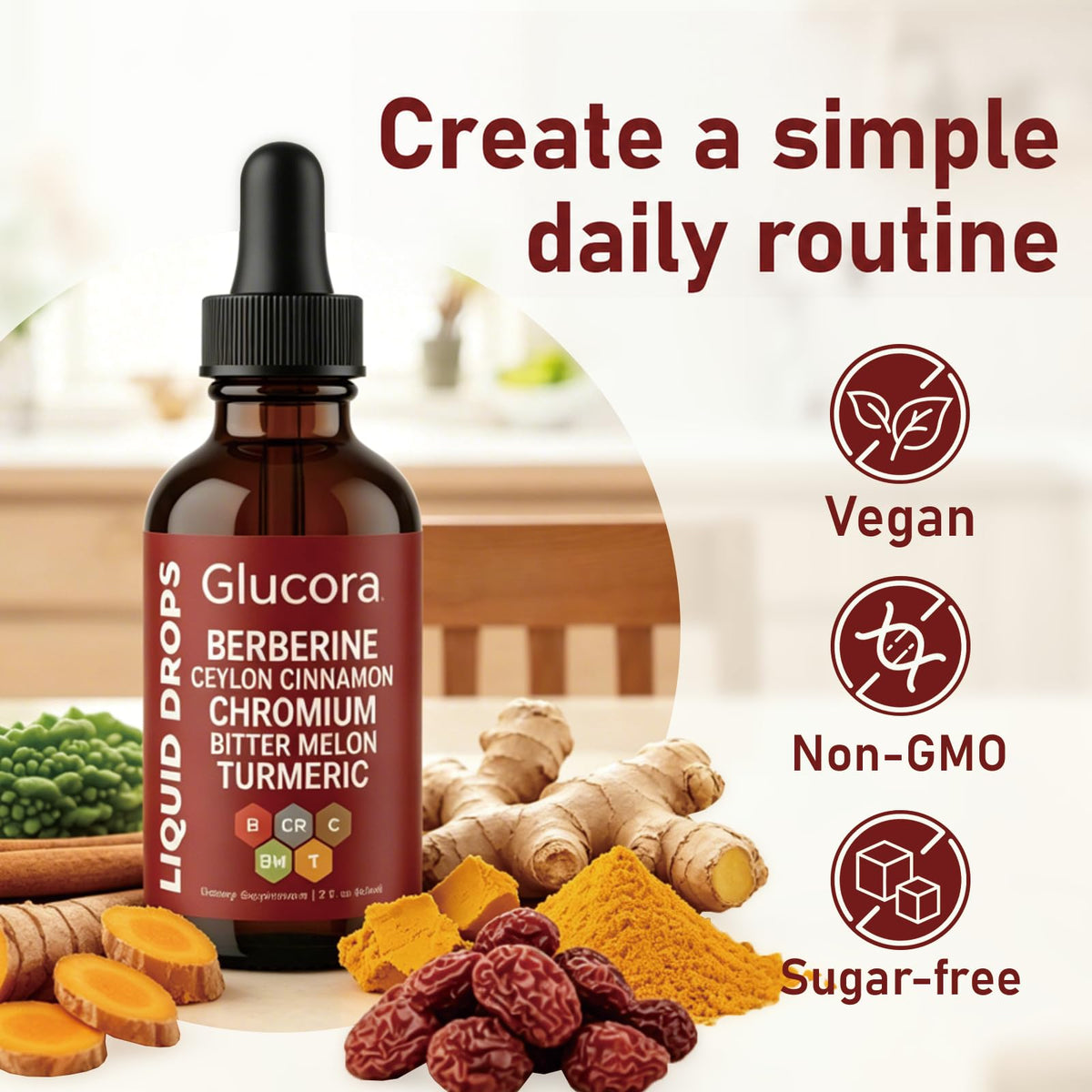 Glucora Berberina Liquida Drops, Glucora Berberine Gotas, 2 fl oz