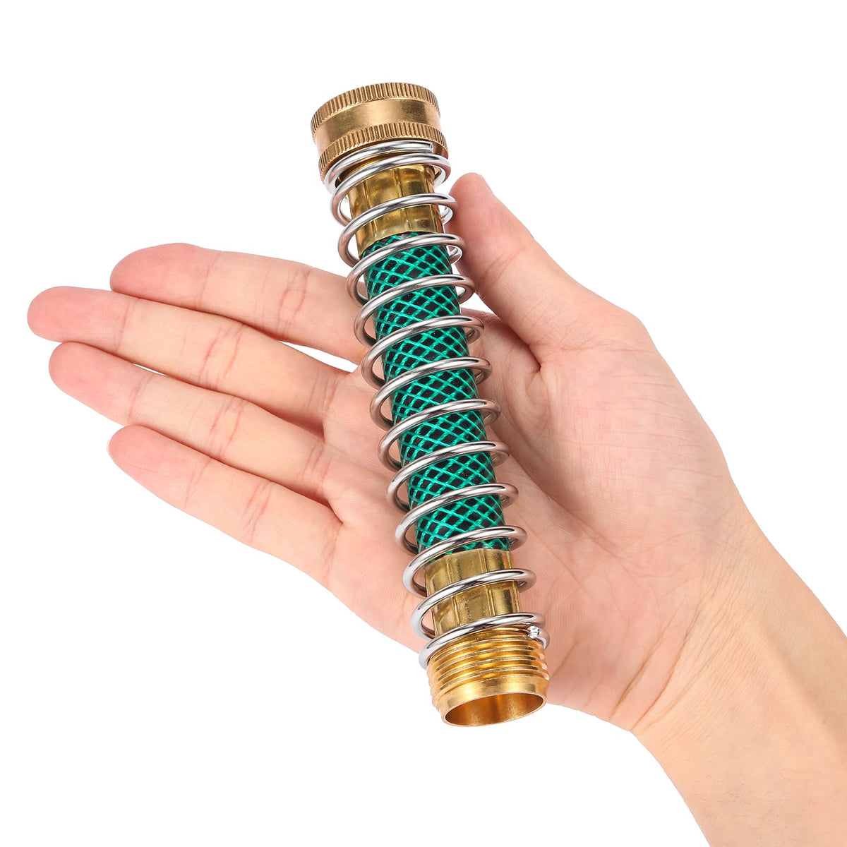 Garden Hose Extension Adapter, Hose Kink Protector with Coil Spring, 2 Pack