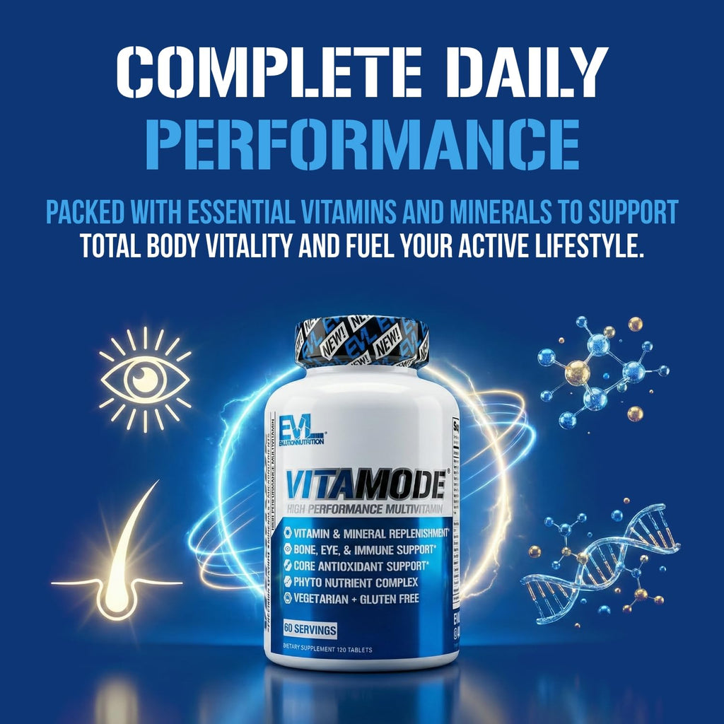 EVL Vitamode - Advanced Daily Men's Multivitamin - 60 Servings | Essential Minerals - Phytonutrient Complex - Active Mens Vitamins for Energy with Lycopene for Muscle Bone and Immune Support