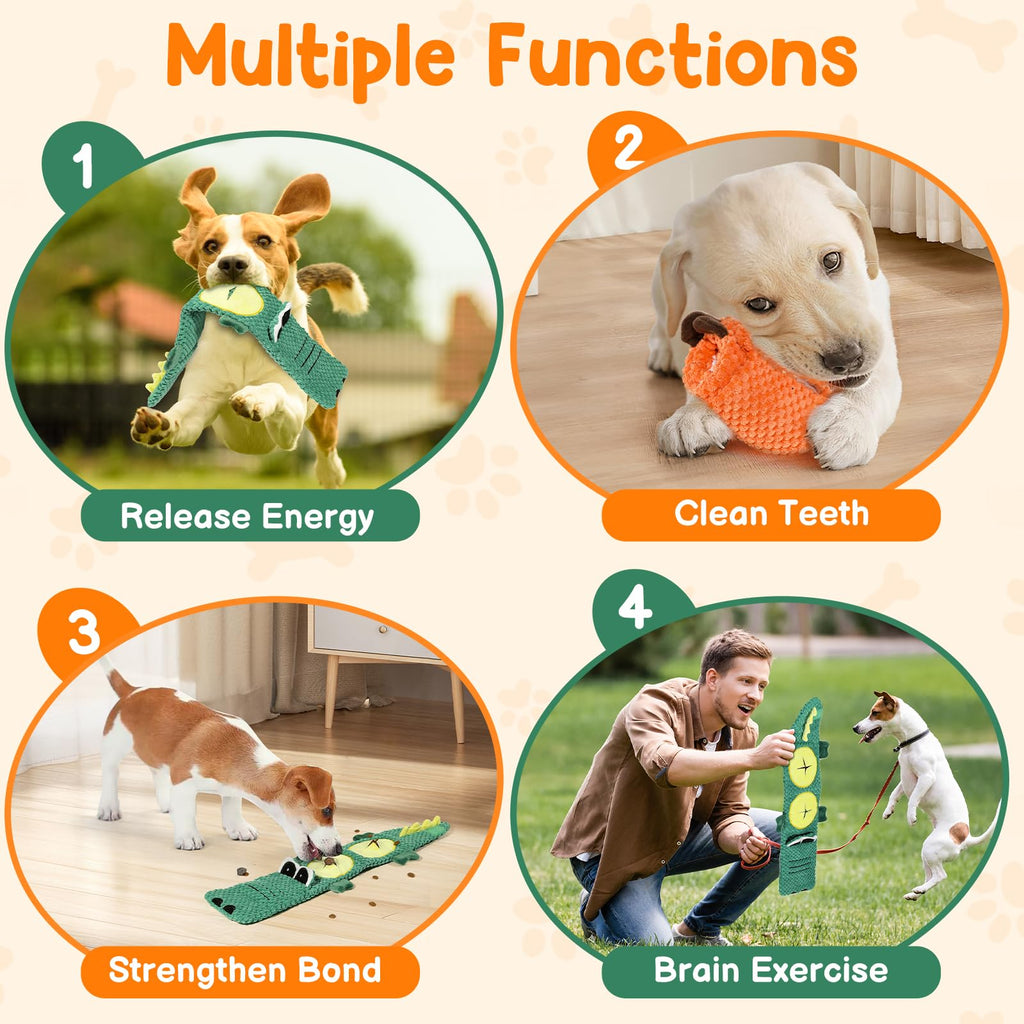 2-Pack Aggressive Chewer Toy, Squeaker & Puzzle, No Stuffing