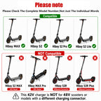 42V Replacement for Hiboy Electric Scooter Charger Compatible with Hiboy S2 Pro, S2 Lite, S2, KS4, KS4 Pro, NEX, NEX3, NEX5, Max, Max3, Max V2 Electric Scooter Foldable e-Scooter Power Supply