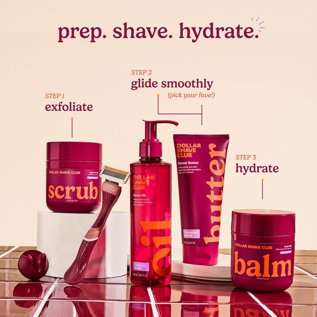 Dollar Shave Club For Women - Shave Oil 8oz (2 Pack) - Easy Glide Shave Aid