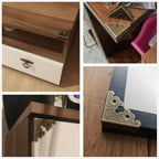 Buy now dophee 4Pcs Decorative Corner Protectors, Retro Style Edge Safety Guards Covers for Picture Frame Album Jewelry Box Gift Box Wooden Case Chest Tables Cabinet Furniture, 1.34"x1.34"-Antique Bronze at indiglob india