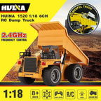 Buy now Remote Control Construction Dump Truck Toy 2.4G RC Truck 6 Channel Bulldozer 4 Wheel Driver Mine Construction Alloy Metal Vehicle Truck 1:18 with 2 Rechargeable Batteries for Boys Birthday Xmas Gift at indiglob india