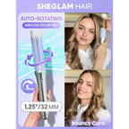 SHEGLAM One Touch Airflow Styler Pro 1.25 inch Automatic Rotating 3.0 Cool Air Technology for No-Wait, Curling Iron, Bouncy & Long-Lasting Curls, Zero Burn Risk, 5 Temp Settings