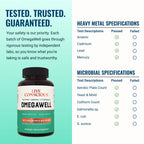 Live Conscious OmegaWell Omega 3 Fish Oil - 2000mg Capsules: Heart, Brain, & Joint Support - 800 mg EPA 600 mg DHA - Sustainably Sourced - Softgels - 30 Day Supply