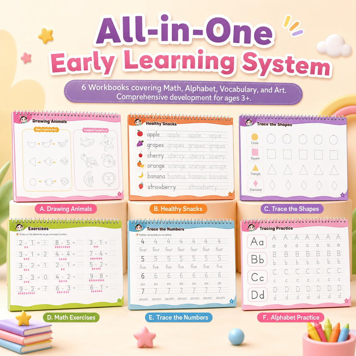 Magic Grooved Writing Practice for Kids, Grooved Writing Books