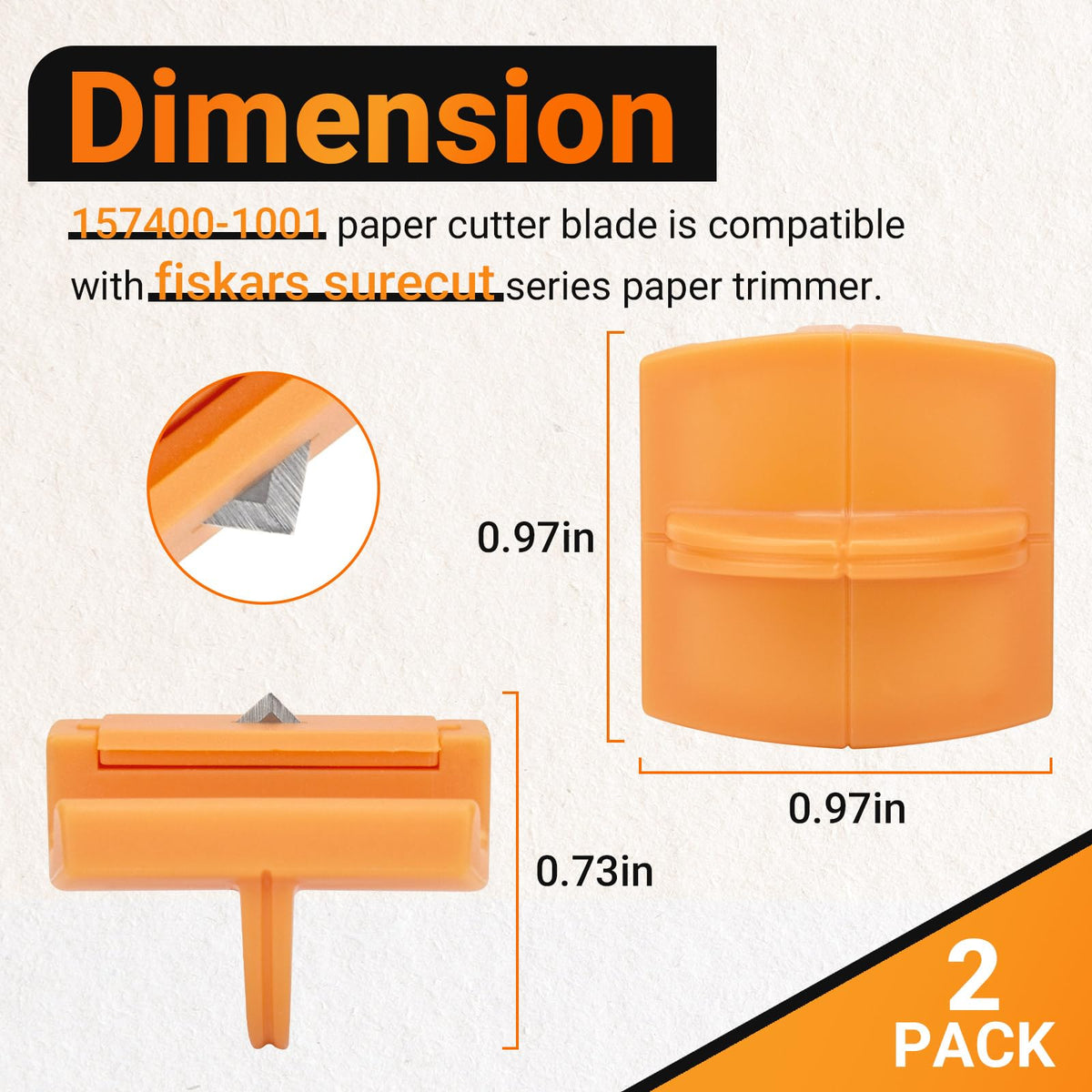 157400-1001 TripleTrack Blade for Fiskars SureCut & Precision Paper Trimmer