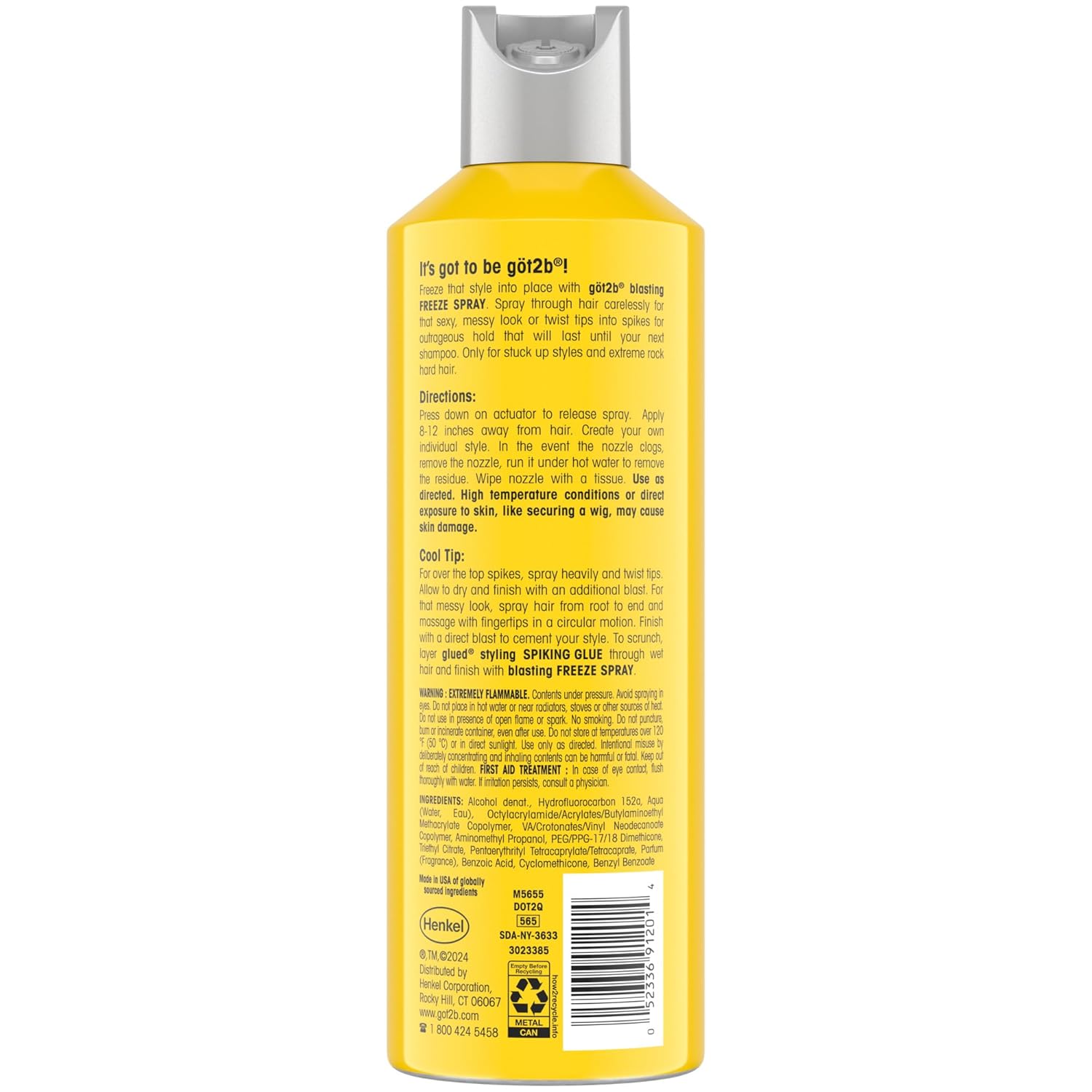 Buy now Got2b Glued Blasting Freeze Hairspray Aero, 12 Ounce (Pack of 6) at indiglob india