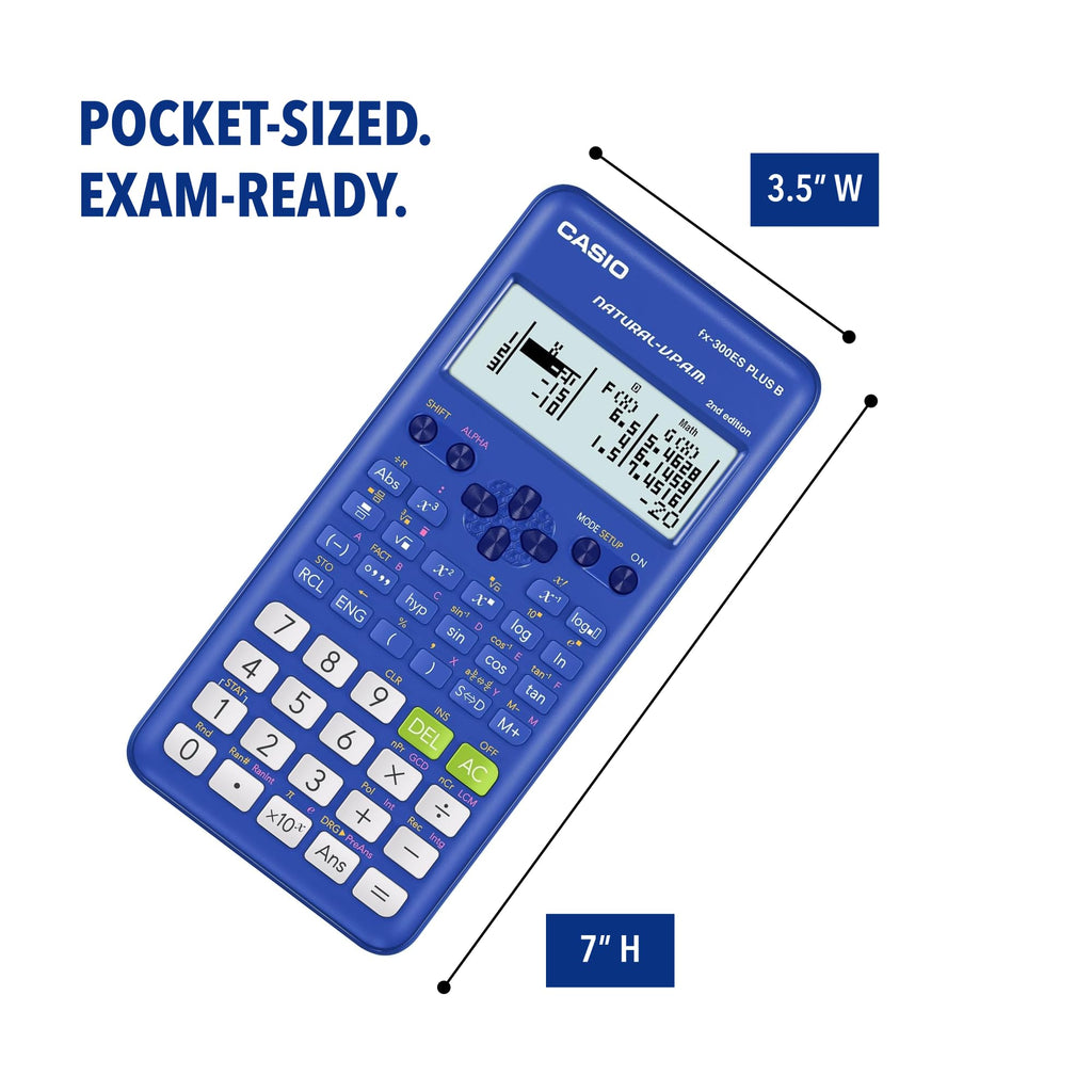 Casio FX-300ESPLSBBUWAIT Scientific Calculator, Blue