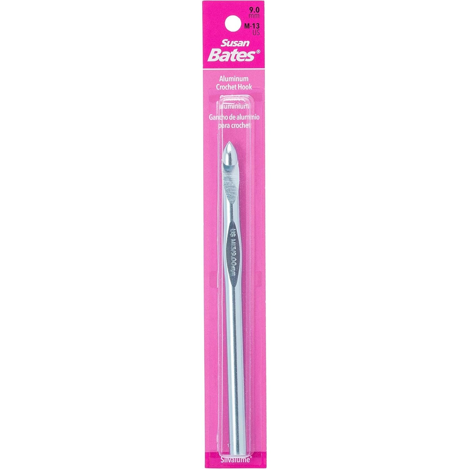 Buy now Susan Bates 5-1/2-Inch Silvalume Aluminum Crochet Hook, 5.5mm, Red M13 (9mm) at indiglob india