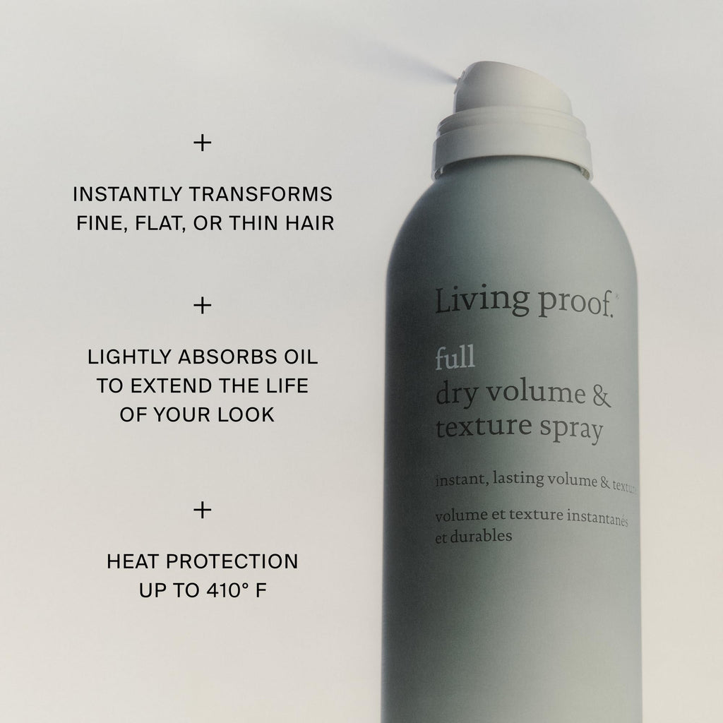 Living Proof Full Dry Volume & Texture Spray – Instant Volume, Texture, Oil Absorption, Heat Protection, Lightweight Hold for Fine or Flat Hair