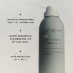 Living Proof Full Dry Volume & Texture Spray – Instant Volume, Texture, Oil Absorption, Heat Protection, Lightweight Hold for Fine or Flat Hair