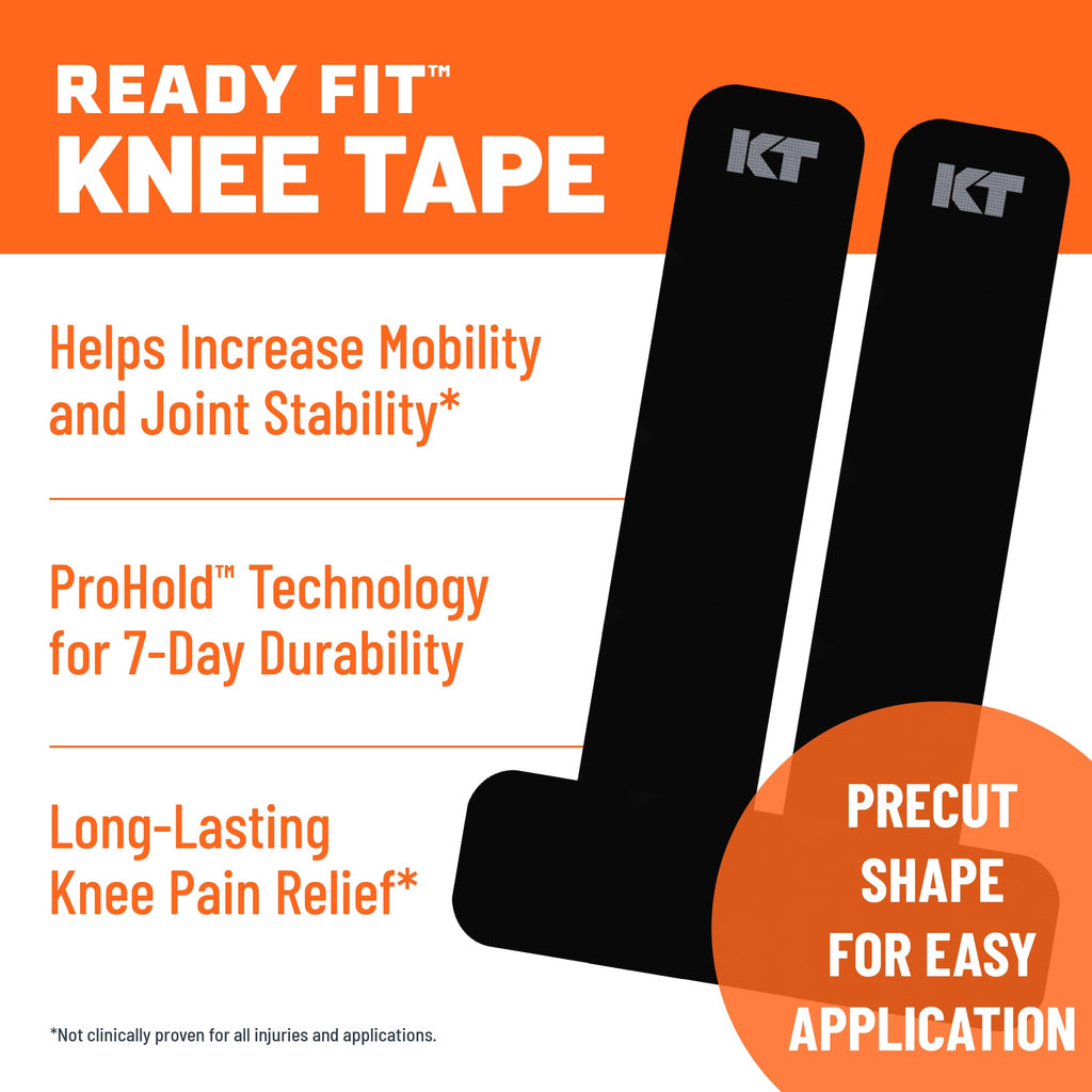 KT Tape, Pro Ready, Knee Tape Precut, 10 Count Strips