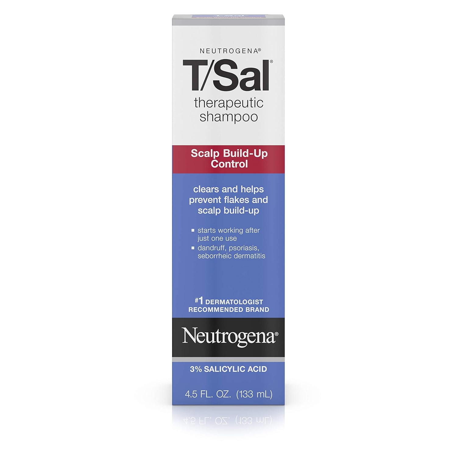 Buy now Neutrogena T/Sal Therapeutic Shampoo, Scalp Build-Up Control 4.5 oz, 130 fl oz at indiglob india