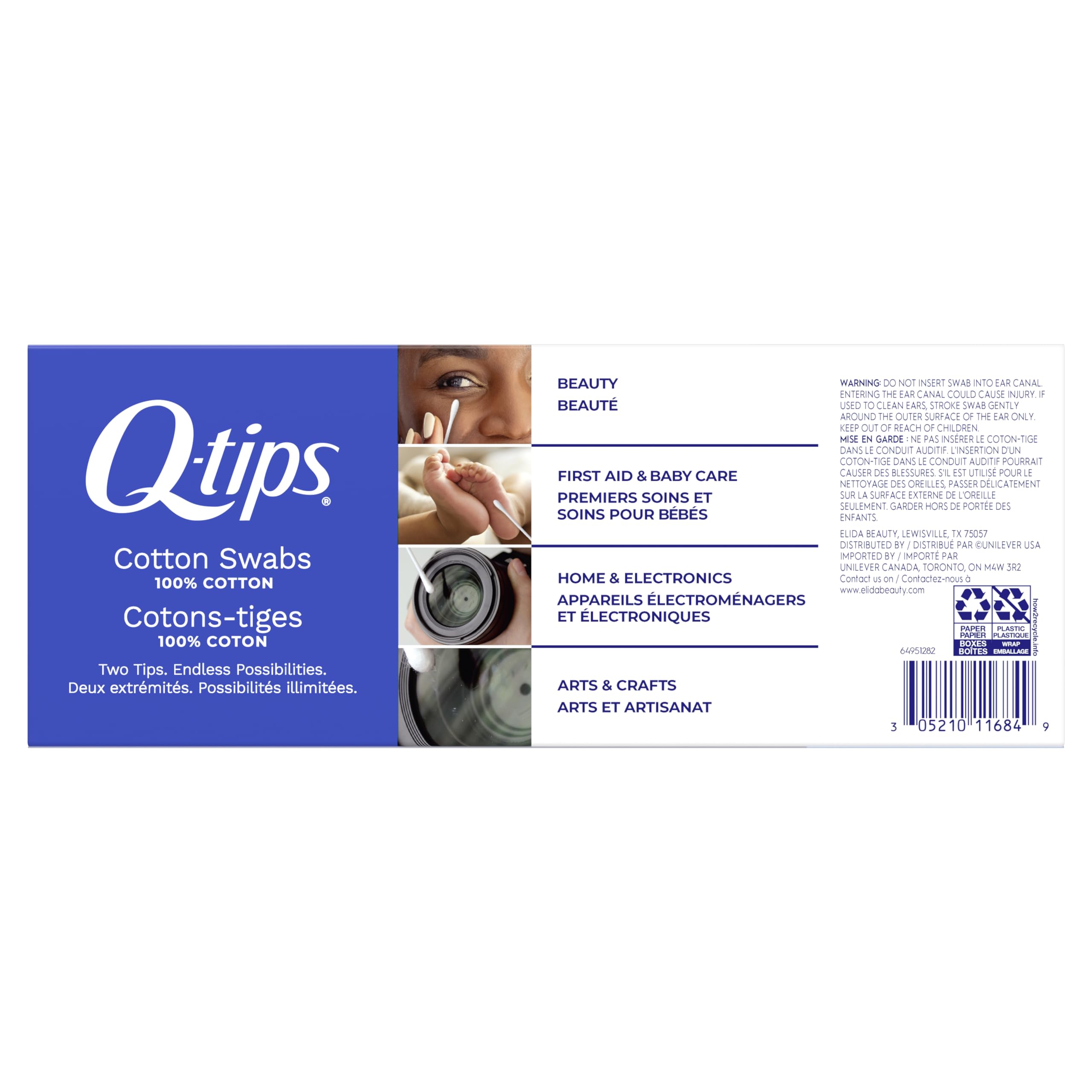 Q-tips Cotton Swabs, 500 Count (Pack of 2)