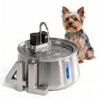Selene Wireless Doggy Fountain, 4L (1.1 Gal) Cordless Dog Water Fountain for Dogs Inside, Stainless Steel Pet Fountain, 4-Layer Filtration, 30-Day Battery
