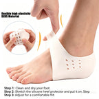 Height Increase Insoles - 1.4 Inches Height Increase Heel Cups for All-Day Comfort - Shock-Absorbing SEBS Gel Inserts for Boots & Sneakers, Deep U-Shape Heel Cushions for Men & Women