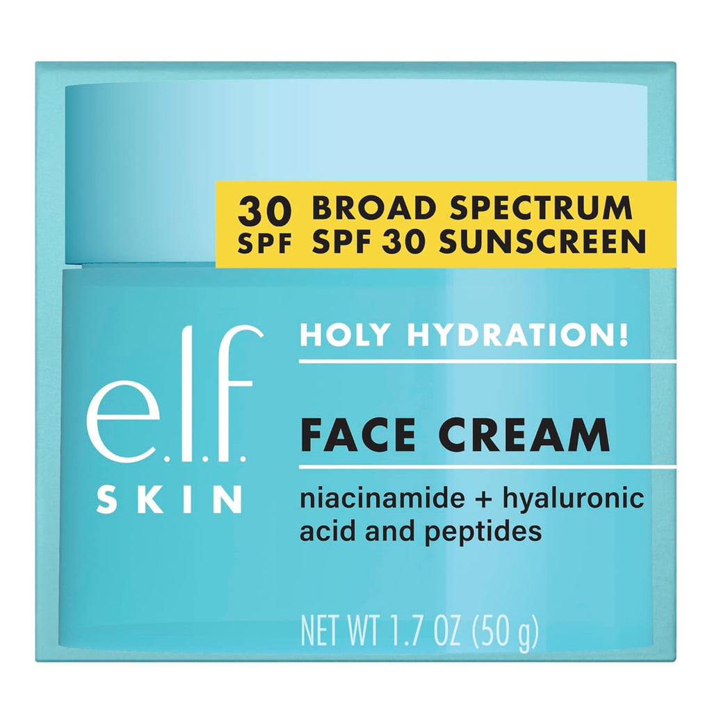 Buy now e.l.f. SKIN Holy Hydration! Face Cream - Broad Spectrum SPF 30 Sunscreen, Moisturizes & Softens Skin, Quick-Absorbing & Ultra-Hydrating, 1.7 Oz (50g) at indiglob india