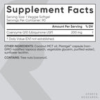 Sports Research® CoQ10 200mg, 90 Count Plantgels™ | Formulated w/Coconut Oil for Better Absorption · Supports Cardiovascular Function* · Vegan Certified, Non-GMO, Gluten-Free