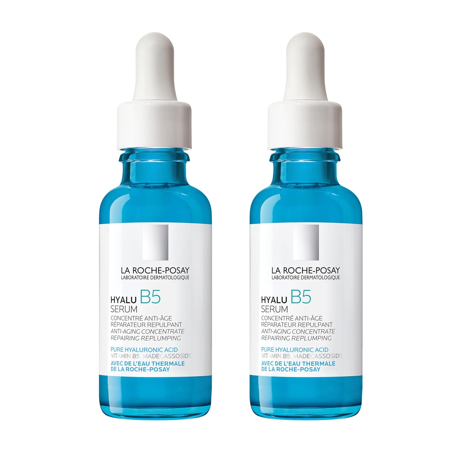Buy now La Roche-Posay Hyalu B5 Pure Hyaluronic Acid Serum for Face, Vitamin B5 + Hyaluronic Acid + Madecassoside, Hydrating Serum Visibly Plumps Skin, Sensitive Skin Safe, Anti Aging, Oil-Free 1.01 Fl Oz (Pack of 2) at indiglob india