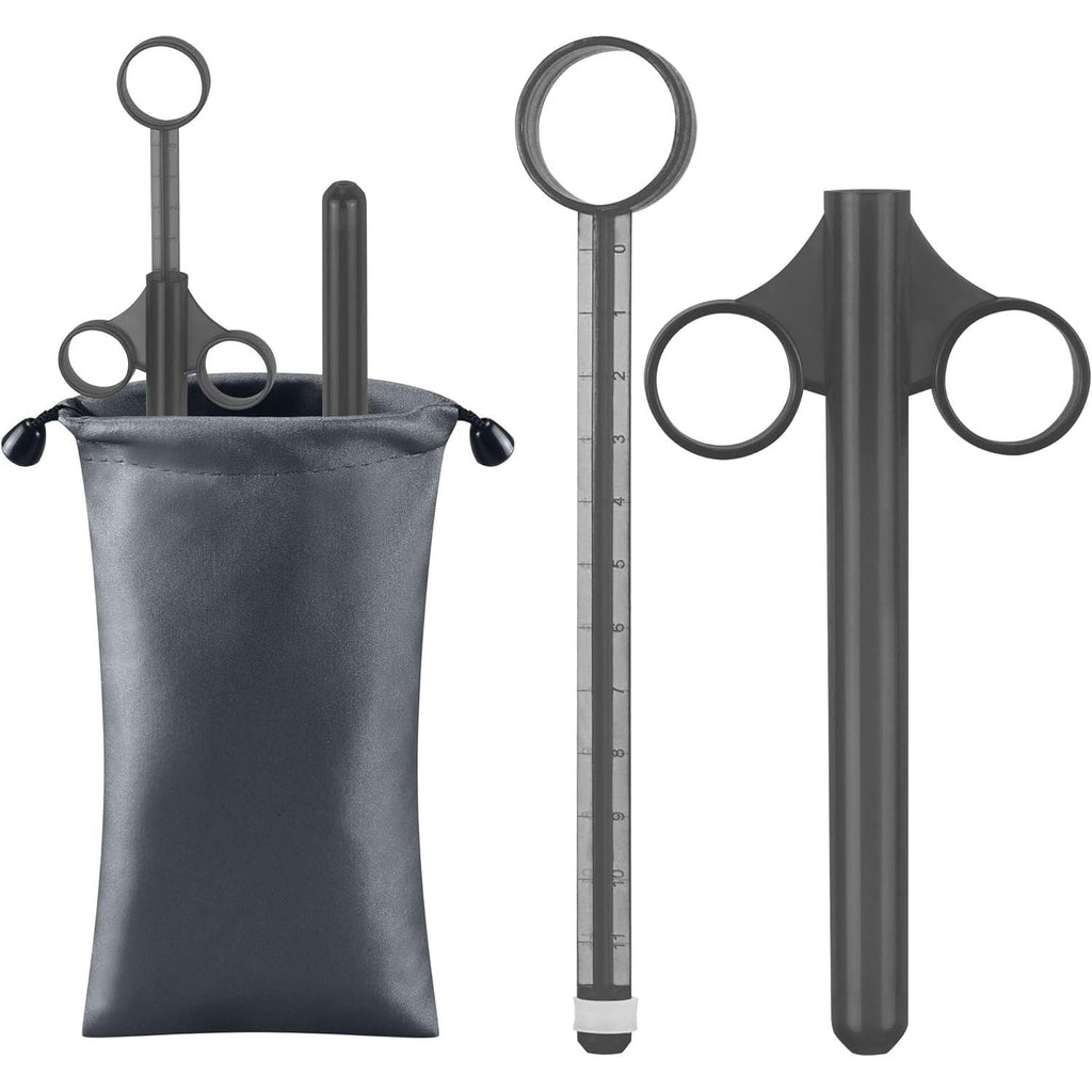 Buy now [2Pack+Storage Bag] Lube Applicator Syringe with 10ml Precise Scales, 6.5" Anal Lube Shooter with Air-Proof Silicone Cap Reusable Lubricant Tube Applicator for Women, Men & Couples, Black Black at indiglob india