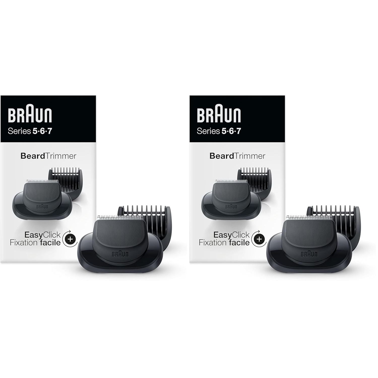 Buy now Braun EasyClick Cleansing Brush Attachment for Series 5, 6 and 7 Electric Razors, Compatible with Electric Shavers 5018s, 5020s, 6075cc, 7071cc, 7075cc, 7085cc, 7020s, 5050cs, 6020s, 6072cc, 7027cs 6 Piece Set (Pack of 2) Beard Trimmer Attachment at indiglob india