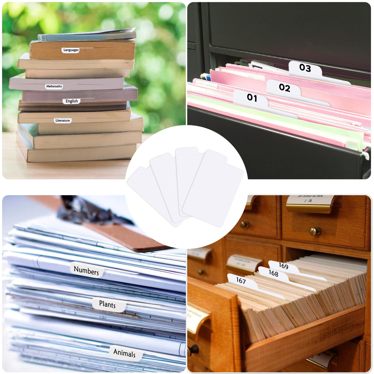 198PCS Trading Card Dividers, Paper Card Dividers, Standard Vertical Card Divider for MTG/Sports/Games Card Categorization and Management - White