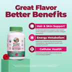 MARYRUTH'S Organic Multivitamin Gummies for Women, Hair & Skin Health, 60ct | Immune Support, Hair & Skin Health, Reproductive Health, Vitamin A C D E B6 B12 Biotin Zinc Iodine