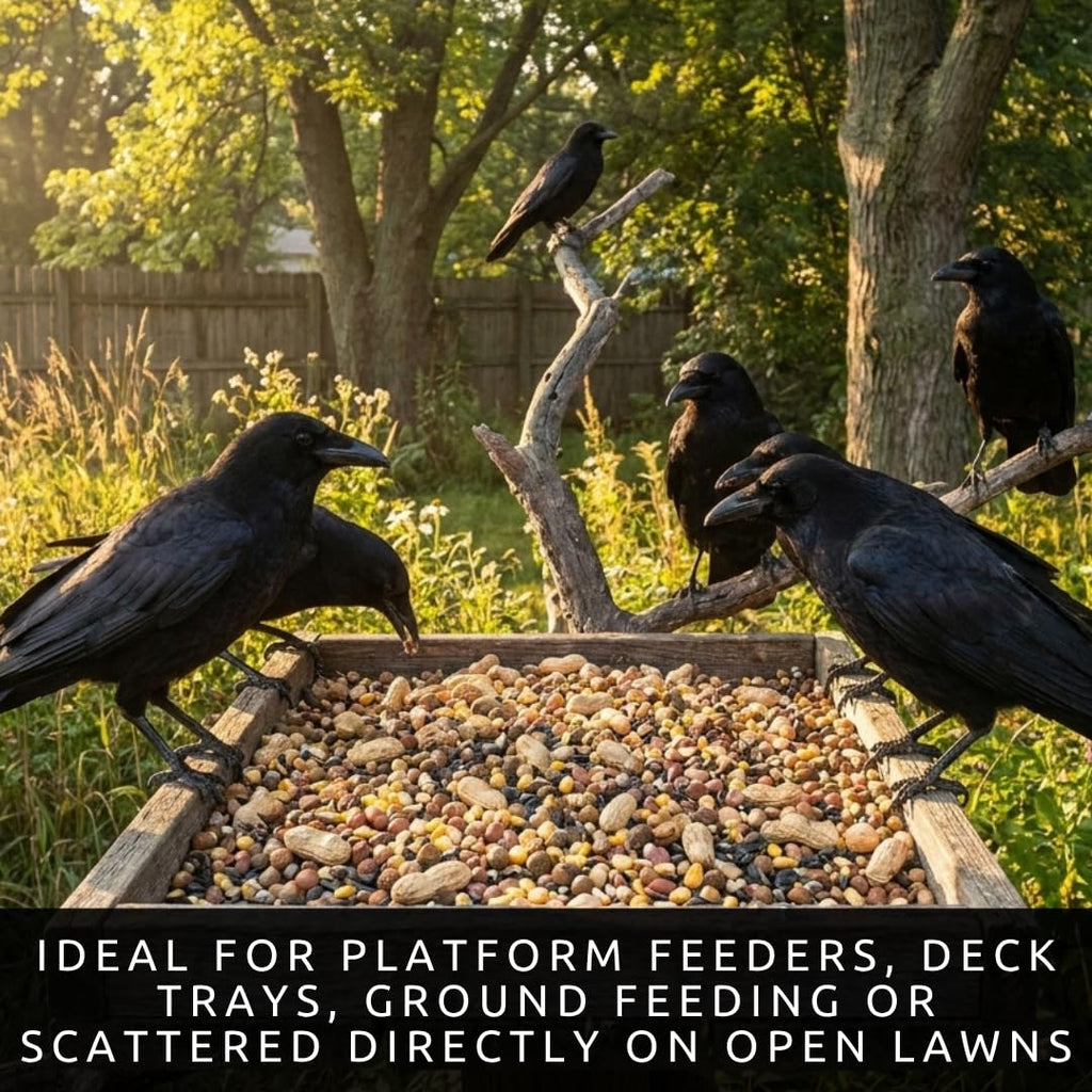Crow Raven Feed Mix | Whole Peanuts Sunflower Cracked Corn Cat Food | 12 oz