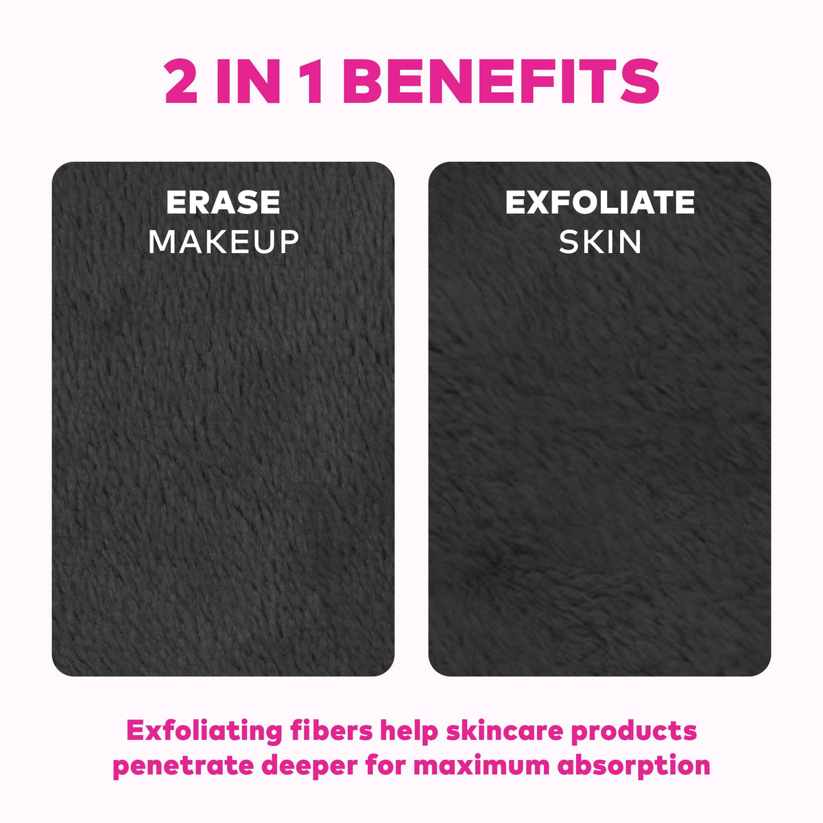 The Original MakeUp Eraser 7-Day Set, Erase All Makeup With Just Water, Including Waterproof Mascara, Eyeliner, Foundation, Lipstick, Sunscreen, and More! Chic Black, 7ct.