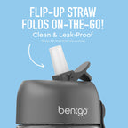 Bentgo® Kids Water Bottle Replacement Straws - 2-Pack of Reusable, Leak-Proof, BPA-Free, Safe-Sip Straws & Valves for Bentgo Water Bottles (BGKDWB, BGKDSTBL)