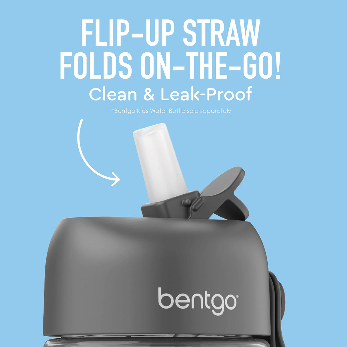 Bentgo® Kids Water Bottle Replacement Straws - 2-Pack of Reusable, Leak-Proof, BPA-Free, Safe-Sip Straws & Valves for Bentgo Water Bottles (BGKDWB, BGKDSTBL)