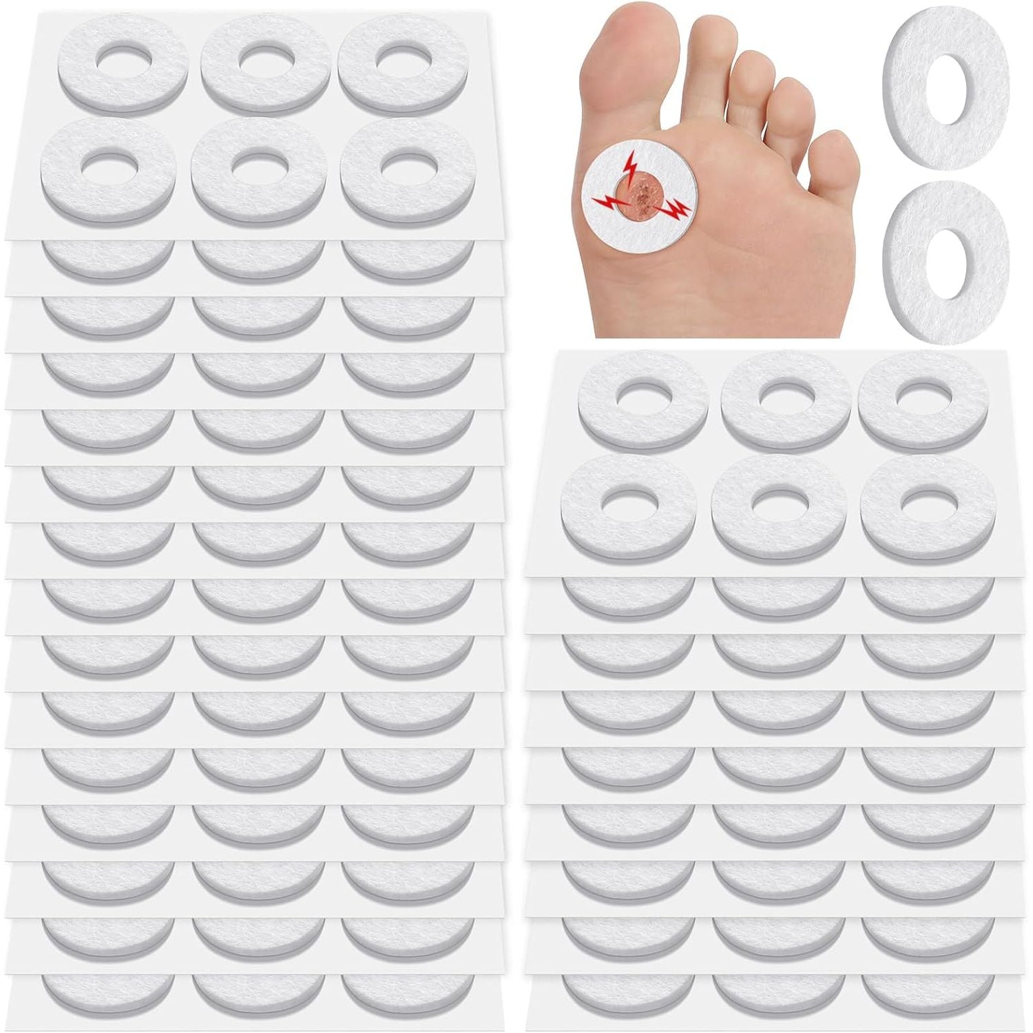 Buy now Nuanchu 72 Pcs Callus Cushions Callus Pads for Bottom of Foot Round Corn Cushions Pads for Feet Soft Adhesive Felt Corn for Ball and Side of Foot, Pain Relief from Shoe 150 at indiglob india