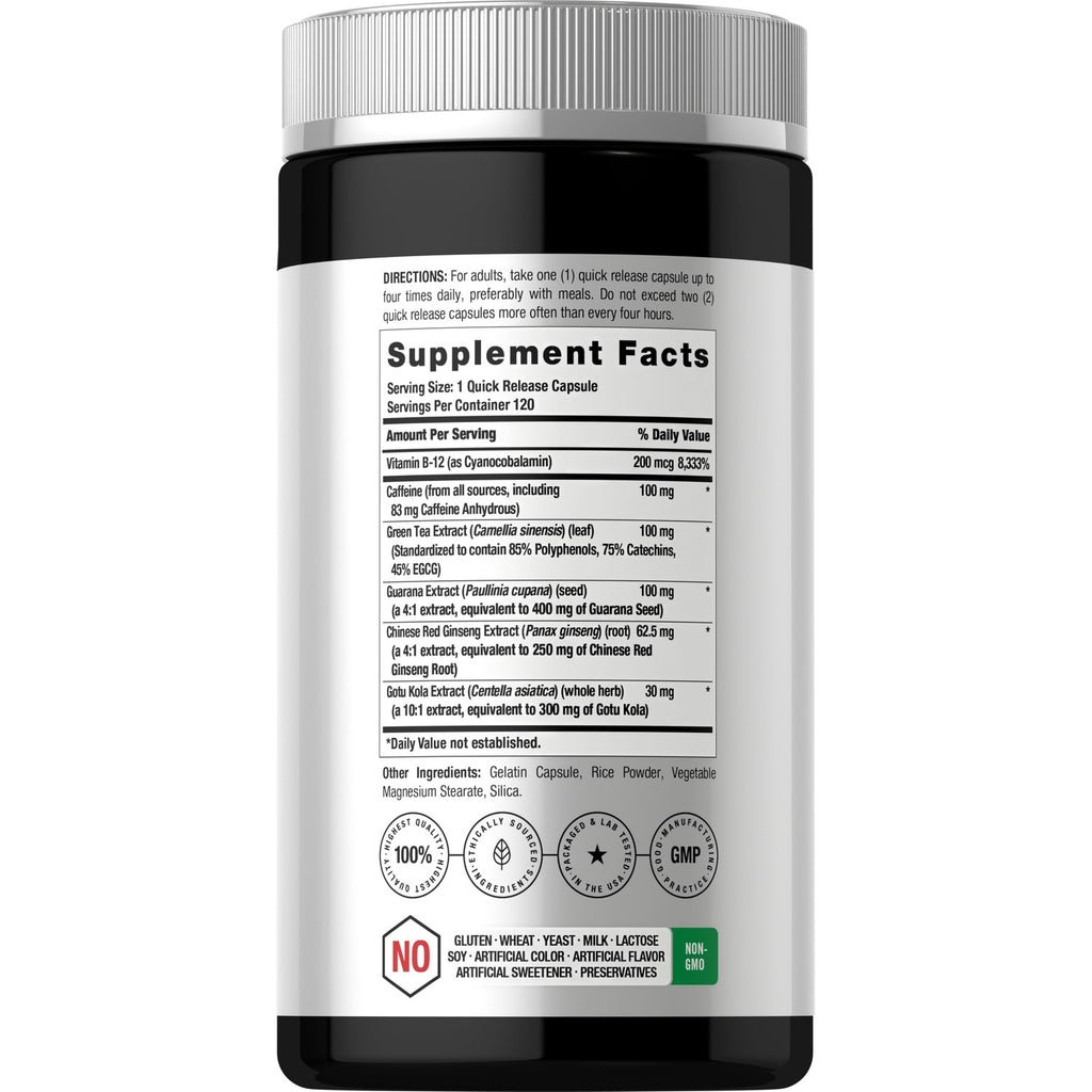 Horbäach Energy Supplement | 120 Capsules