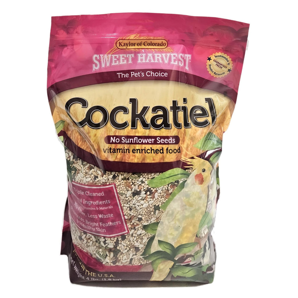 Cockatiel Bird Food (No Sunflower Seeds), 4 lbs Bag - Seed Mix for Cockatiels