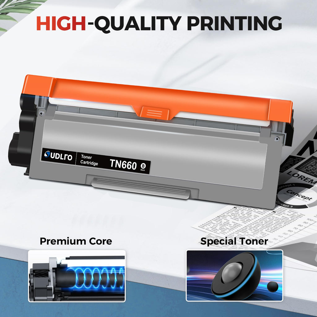 TN660 TN-660 Toner Cartridge Replacement for Brother TN660 TN630 TN-630