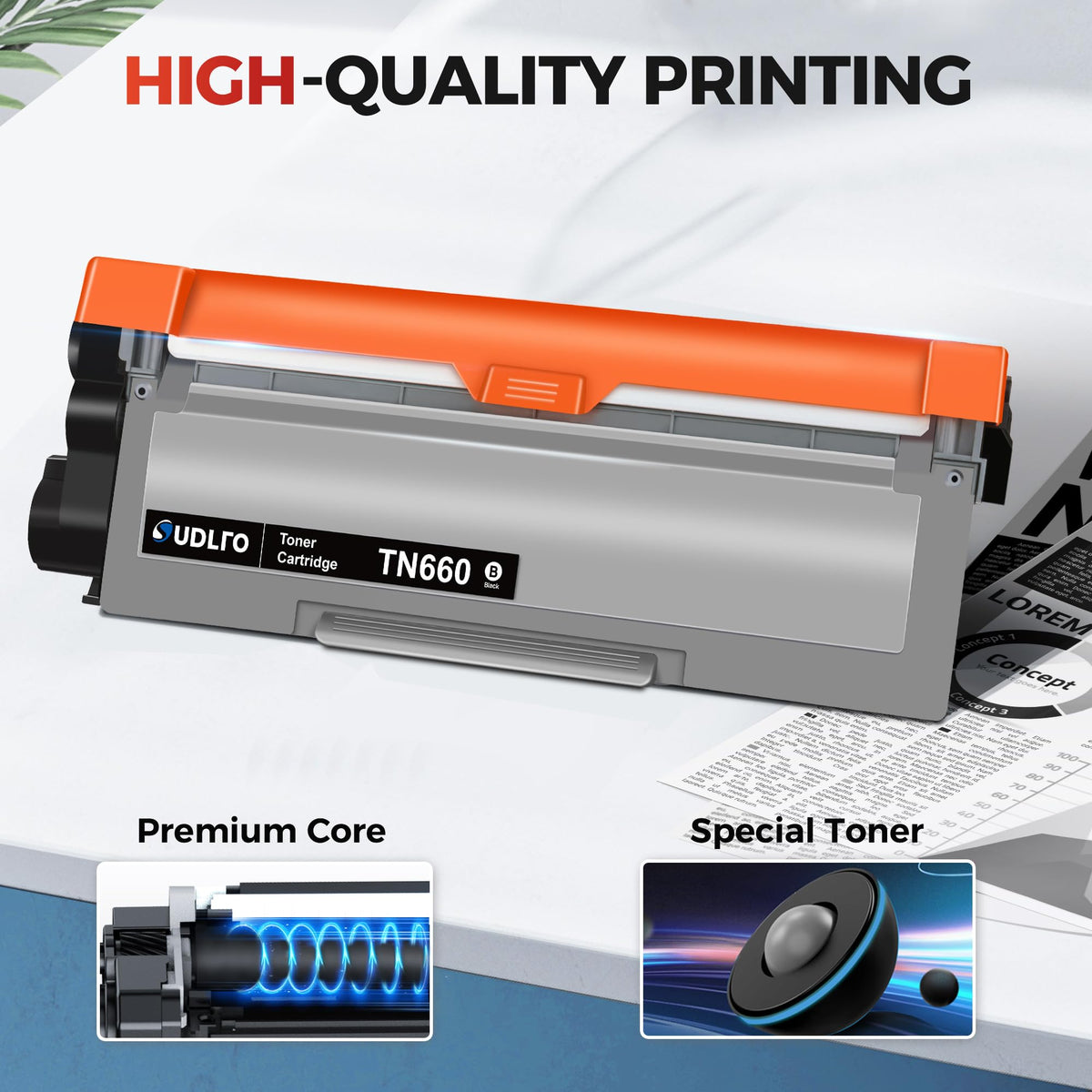 TN660 TN-660 Toner Cartridge Replacement for Brother TN660 TN630 TN-630