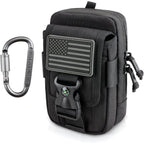 Buy now WYNEX Tactical Compass Phone Pouch, Large Molle Smartphone Holster Case Double Capacity Small Utility EDC Pouch with Compass Buckle and Carabiner Black at indiglob india