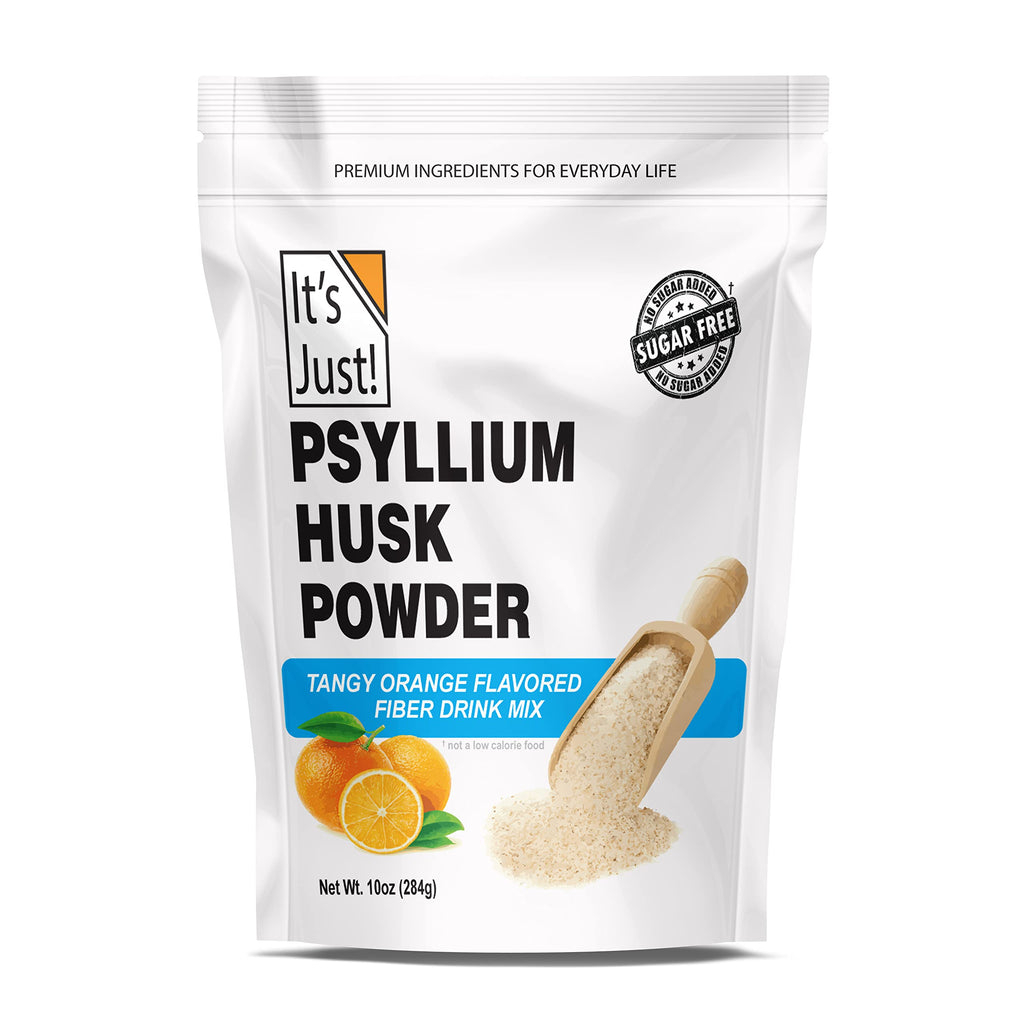 It's Just! - Psyllium Husk Powder, GLP-1 Friendly, Easy Mixing Dietary Fiber, Cleanse Your Digestive System, Finely Ground Powder, Ideal for Keto Baking, Non-GMO (Unflavored, 10oz (Pack of 1))